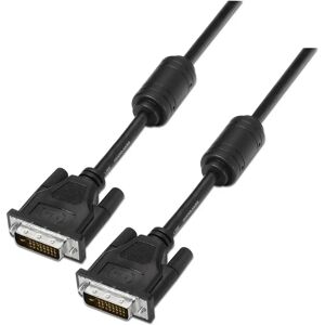 Kabel DVI AISENS A117-0089 - 1,8 m - Černá - Podporuje 2560x1600 - DVI-D Dual Link Kabel DVI AISENS A117-0089 - 1,8 m - Černá - Podporuje 2560x1600 - DVI-D Dual Link
