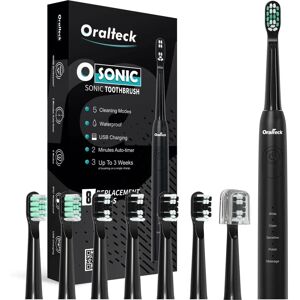 ORALTECK Osonic Elektrisk Tandborste - Sonisk Teknologi, 8 Huvuden, 5 Lägena ORALTECK Osonic Elektrisk Tandborste - Sonisk Teknologi, 8 Huvuden, 5 Lägena