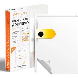 Ofituria - A4 White Adhesive Labels - 100 Sheets - Permanent & Easy Peal Ofituria - A4 White Adhesive Labels - 100 Sheets - Permanent & Easy Peal
