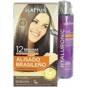 Kativa Hyaluronic Brazilian Straightening Kit 7 Pcs - Hair Straightening Kativa Hyaluronic Brazilian Straightening Kit 7 Pcs - Hair Straightening