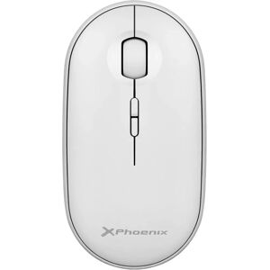 Ratón inalámbrico Phoenix - 1600 dpi - Bluetooth & USB - Botones silenciosos - Blanco Ratón inalámbrico Phoenix - 1600 dpi - Bluetooth & USB - Botones silenciosos - Blanco