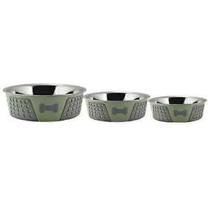 Distributeur d'eau et nourriture pour chiens en inox 1600 ml - Design moderne antidérapant Distributeur d'eau et nourriture pour chiens en inox 1600 ml - Design moderne antidérapant