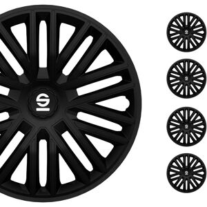 Sparco Bergamo Hubcaps 14 Inch Black Set of 4 Sparco Bergamo Hubcaps 14 Inch Black Set of 4