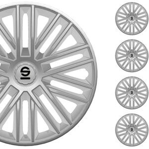 Sparco Bergamo 16 Inch Silver Wheel Covers - Impact-Resistant Sparco Bergamo 16 Inch Silver Wheel Covers - Impact-Resistant