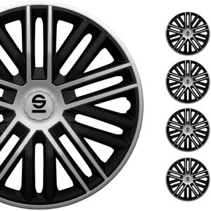 Sparco Bergamo 16 inch Zilver Velgenkapjes - Velgenkappen Sparco Bergamo 16 inch Zilver Velgenkapjes - Velgenkappen