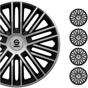Sparco Bergamo 16 Inch Wheel Cover Set - Silver / Black Sparco Bergamo 16 Inch Wheel Cover Set - Silver / Black