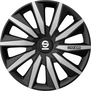 Sparco Milano Corsa 14 Zwart/Zilver Wielkappen - Wieltype Sparco Milano Corsa 14 Zwart/Zilver Wielkappen - Wieltype