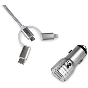 Cargador para coche Subblim SUB-CHG-4CC001 Plateado - Universal, Carga rápida Cargador para coche Subblim SUB-CHG-4CC001 Plateado - Universal, Carga rápida