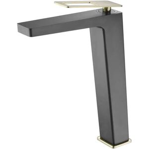 Imex Svezia Nero opaco e Oro lucido Monocomando con beccuccio alto - Rubinetto lavabo Imex Svezia Nero opaco e Oro lucido Monocomando con beccuccio alto - Rubinetto lavabo