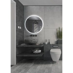 Espejo Circular de Pared MICE COLLECTION con LED, Bordes Esmerilados, 5500K, IP44 Espejo Circular de Pared MICE COLLECTION con LED, Bordes Esmerilados, 5500K, IP44