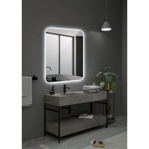 Espejo de baño LED Mice Collection - 100x80cm, Luz fría, Bordes redondeados Espejo de baño LED Mice Collection - 100x80cm, Luz fría, Bordes redondeados