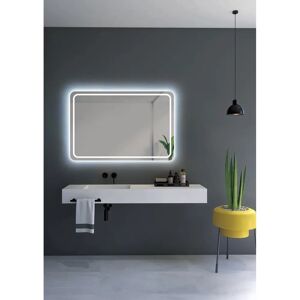 MICE COLLECTION - Specchio da bagno rettangolare moderno con antivento, 90x80cm MICE COLLECTION - Specchio da bagno rettangolare moderno con antivento, 90x80cm