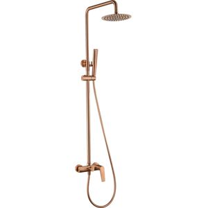 Mice - Columna de ducha - Monomando extensible - Grifería baño con rociador y mango - Oro rosa cepillado Mice - Columna de ducha - Monomando extensible - Grifería baño con rociador y mango - Oro rosa cepillado