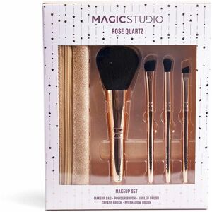 Set di Pennelli per Trucco IDC Institute Rose Quartz - 5 Pezzi Set di Pennelli per Trucco IDC Institute Rose Quartz - 5 Pezzi