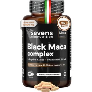 Sevens Nutrition Maca Noire L-Arginine Zinc Vit B6 B12 C - Supplément - Publicité Sevens Nutrition Maca Noire L-Arginine Zinc Vit B6 B12 C - Supplément - Publicité