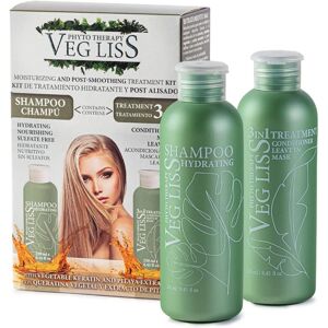 Veg Liss Shampooing et Traitement Post Lissage Végan 3 en 1 - Publicité Veg Liss Shampooing et Traitement Post Lissage Végan 3 en 1 - Publicité
