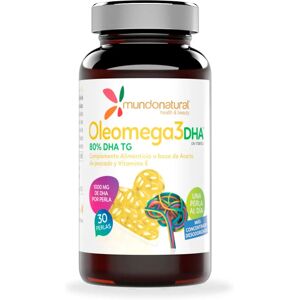 Mundo Natural Oleomega 3 80% dha 30 softgels - Dietary Supplement Mundo Natural Oleomega 3 80% dha 30 softgels - Dietary Supplement