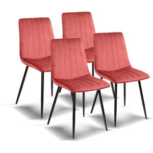La Silla Española - Chaises de salle à manger vintage en velours - Pack de 4 - Publicité La Silla Española - Chaises de salle à manger vintage en velours - Pack de 4 - Publicité