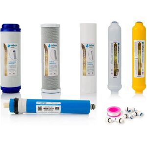 Nature Water Professionals - Pack de 5 filtros de osmosis inversa y membrana 50GPD Nature Water Professionals - Pack de 5 filtros de osmosis inversa y membrana 50GPD