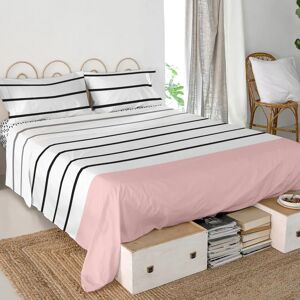 Happy Friday Blanc Blush katoenen vlak laken - 180x270 cm Happy Friday Blanc Blush katoenen vlak laken - 180x270 cm