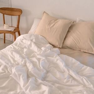 HappyFriday - Basic - Wit - 140x200 cm - Duvet Cover HappyFriday - Basic - Wit - 140x200 cm - Duvet Cover