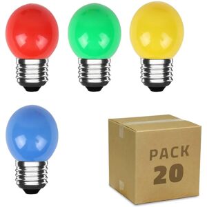 LEDKIA Pack 20 lampadine LED G45 - Illuminazione multicolore LEDKIA Pack 20 lampadine LED G45 - Illuminazione multicolore