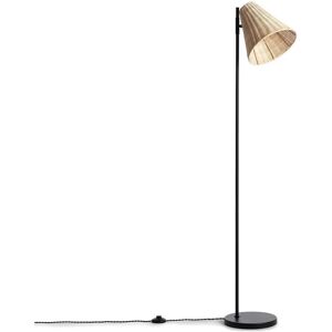 LEDKIA Stehlampe Schwarz Metall Rattan Korb - Stehlampe LEDKIA Stehlampe Schwarz Metall Rattan Korb - Stehlampe