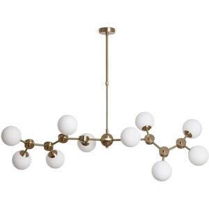 LEDKIA Grande Plafoniera in Ottone - Lampada da Soffitto 10 Fari LEDKIA Grande Plafoniera in Ottone - Lampada da Soffitto 10 Fari