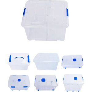 Jardin202 - Cajas de Almacenaje - Plástico Transparente con Tapa - 35L Jardin202 - Cajas de Almacenaje - Plástico Transparente con Tapa - 35L