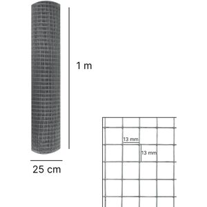 Jardin202 Malla Metálica Galvanizada - 13mm 1x25m - Cuadrada Jardin202 Malla Metálica Galvanizada - 13mm 1x25m - Cuadrada