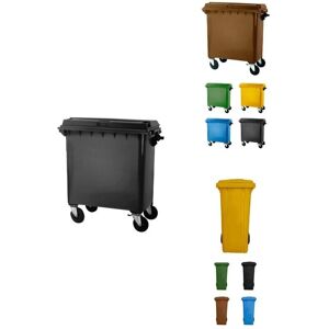 Jardin202 - Jardin202 - Negro - 800 L - Cubo de basura Jardin202 - Jardin202 - Negro - 800 L - Cubo de basura