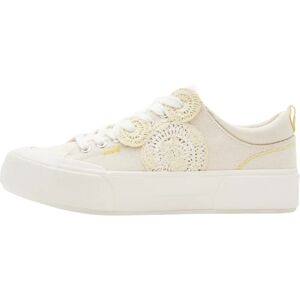 Desigual Dames Bloemen Sneakers - Wit Desigual Dames Bloemen Sneakers - Wit