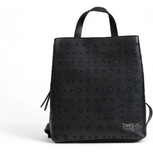 Desigual Black Leather Backpack - Casual, Polyurethane Desigual Black Leather Backpack - Casual, Polyurethane