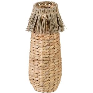 BigBuy Home Vase Naturel - 12x12x40cm Fibre naturelle BigBuy Home Vase Naturel - 12x12x40cm Fibre naturelle