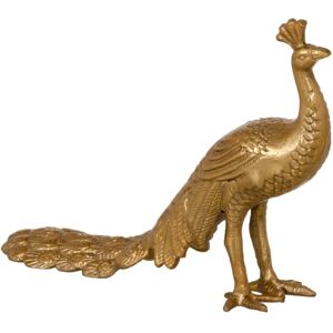 Figure Décorative Paon Doré de Bigbuy Home - 26x7x19 cm Figure Décorative Paon Doré de Bigbuy Home - 26x7x19 cm