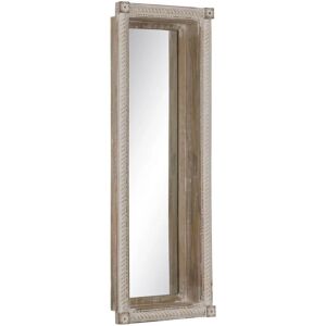 BigBuy Home Lustro ścienne - Naturalny biały - Rama z drewna mango - Płyta MDF z tyłu - Ułożenie pionowe BigBuy Home Lustro ścienne - Naturalny biały - Rama z drewna mango - Płyta MDF z tyłu - Ułożenie pionowe