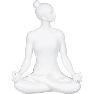 Figurine de Yoga BigBuy Home - Blanc, 17,5x11x23,5cm - Décor Figurine de Yoga BigBuy Home - Blanc, 17,5x11x23,5cm - Décor