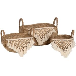 BigBuy Home Opbergmanden Set - Natuurlijke Vezel - 3 stuks BigBuy Home Opbergmanden Set - Natuurlijke Vezel - 3 stuks