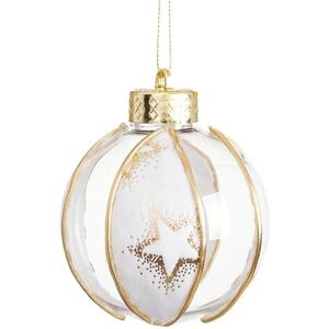 BigBuy Christmas Baubles - Stars, White, Transparent, Golden - 8cm BigBuy Christmas Baubles - Stars, White, Transparent, Golden - 8cm