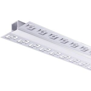 Profil LED en Aluminium GREENICE - 2M, Diffuseur Opale, IP25 - Pour Encastrement - Publicité Profil LED en Aluminium GREENICE - 2M, Diffuseur Opale, IP25 - Pour Encastrement - Publicité