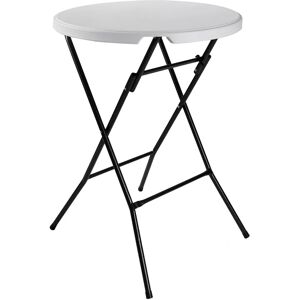 Cofan Modelo 80x80 Mesa Alta Dobrável Branca Redonda - Mesa Cofan Modelo 80x80 Mesa Alta Dobrável Branca Redonda - Mesa