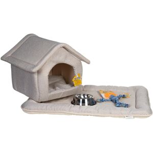 Cofan Set de hogar para mascotas - Juguete mordedor, casa, cama y comedero Cofan Set de hogar para mascotas - Juguete mordedor, casa, cama y comedero