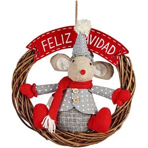 Krist+ Modelo FG03-RG1124B-R Ratón Rojo Gris Blanco Crema Bola de Navidad Krist+ Modelo FG03-RG1124B-R Ratón Rojo Gris Blanco Crema Bola de Navidad