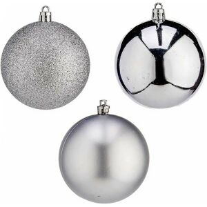 Krist+ Bolas de Navidad Plateadas - 20 Unidades Ø 8 cm Krist+ Bolas de Navidad Plateadas - 20 Unidades Ø 8 cm
