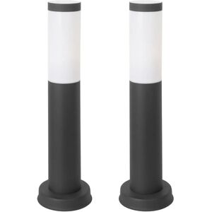 Forlight Koral 2pcs Luz de jardín Exterior IP55 Acero inoxidable gris 23W Forlight Koral 2pcs Luz de jardín Exterior IP55 Acero inoxidable gris 23W