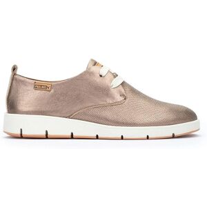 Pikolinos Madrid Zapatos Planos de Cuero Plateado - Casual Pikolinos Madrid Zapatos Planos de Cuero Plateado - Casual