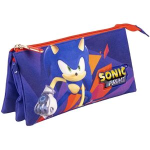 Trousse à crayons triple Sonic - Étui scolaire - Publicité Trousse à crayons triple Sonic - Étui scolaire - Publicité