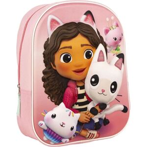 Sac à dos 3D rose pour la maternelle de Gabby's Dollhouse - Publicité Sac à dos 3D rose pour la maternelle de Gabby's Dollhouse - Publicité