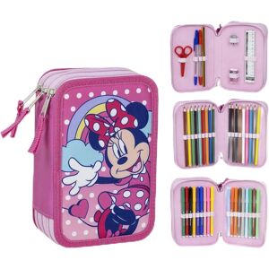 Giotto Minnie Mouse Fuchsia Unisex 3-Zip Pencil Case - Product Type Giotto Minnie Mouse Fuchsia Unisex 3-Zip Pencil Case - Product Type