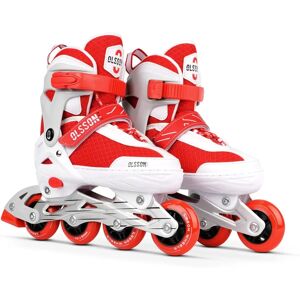 Patins en Ligne Olsson Rouge Ajustable - Tout Terrain, Sécurité Certifiée - Publicité Patins en Ligne Olsson Rouge Ajustable - Tout Terrain, Sécurité Certifiée - Publicité